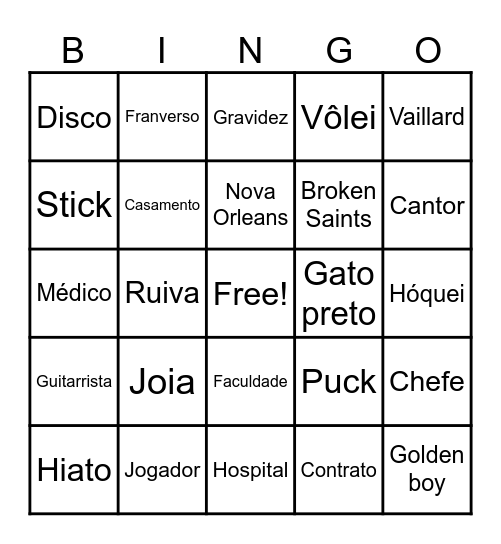 BINGO DO FRANVERSO Bingo Card