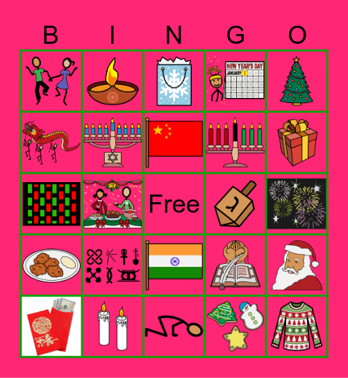 Holidays Around the World Bingo Card