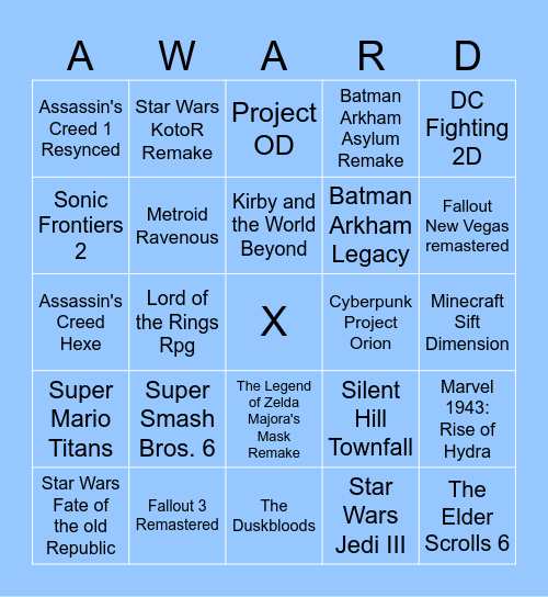 Bingo 2026 Game Bingo Card