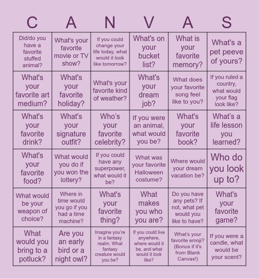 Rebeltober 2026 Bingo 🎨✨ Bingo Card