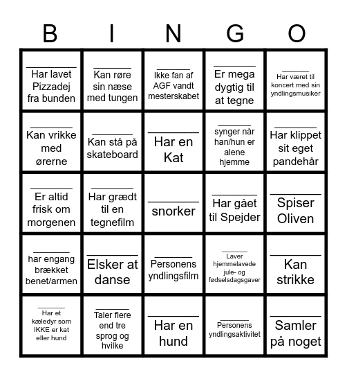 KLASSEBINGO Card