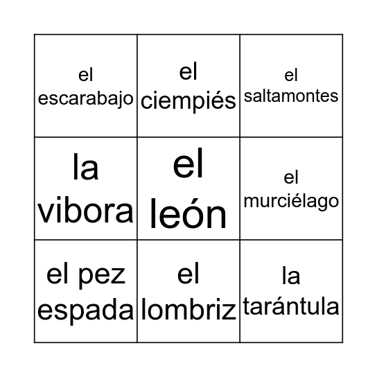 Bingo Card