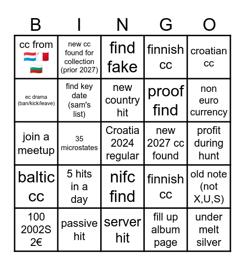 2027 EC bingo Card