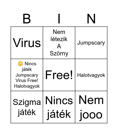 Android Bingo Card