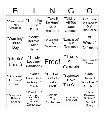 It's October 3rd Bingo Card