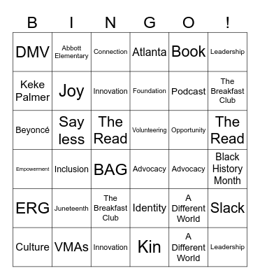 Black Atlassian Group Kick-Off Bingo Card