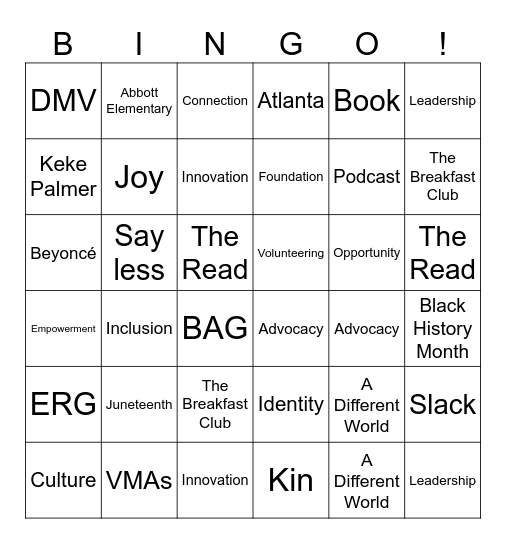 Black Atlassian Group Kick-Off Bingo Card