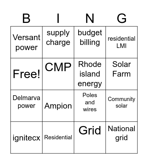 IgniteCX Bingo Card