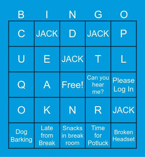 RCM Bingo Card