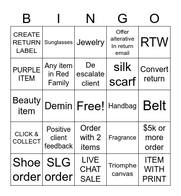 October CSC Bingo Card