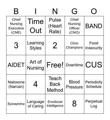 ACS Way Day 1 Bingo Card