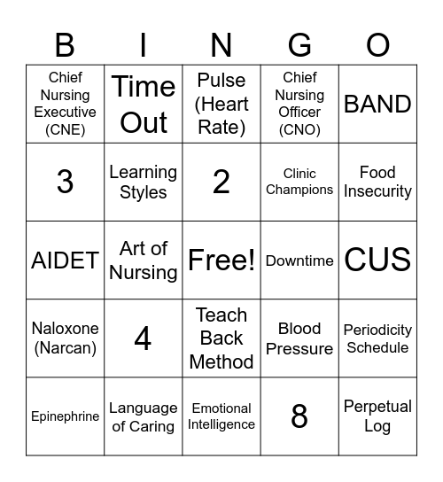ACS Way Day 1 Bingo Card