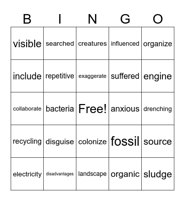 Bingo 4/5 #1 Bingo Card