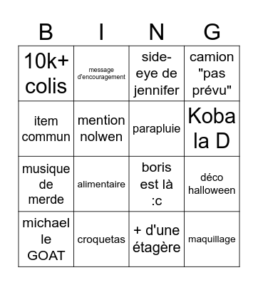 Bingo Card