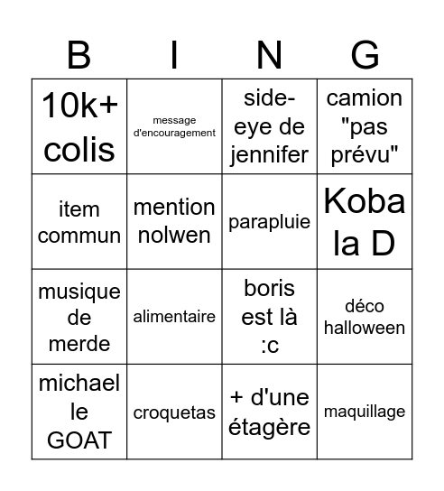 Bingo Card