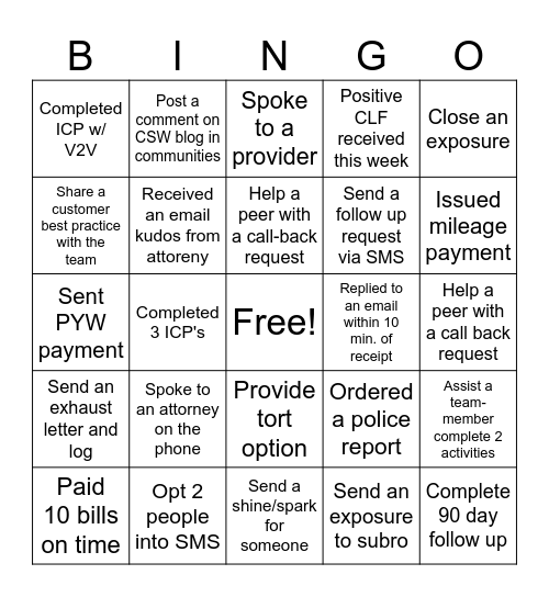 Customer Service Week 2026 Bingo Card