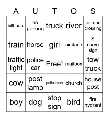 auto bingo Card