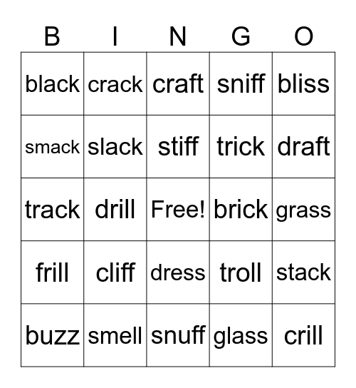 FLSZ, CK, Blends Bingo Card