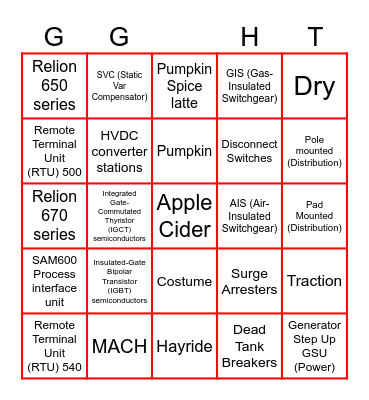 YPN FALL BINGO Card