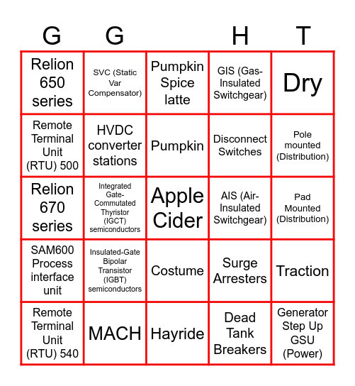 YPN FALL BINGO Card
