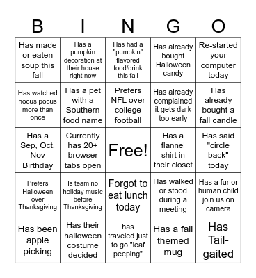 HA/Triage/Engagement Happy Hour Bingo Card