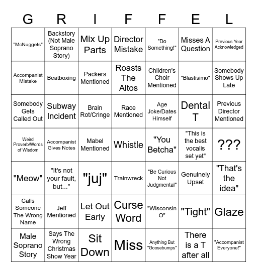 Bill Bingo Card