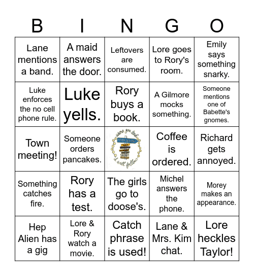 Bingo with the girls! Bingo Card