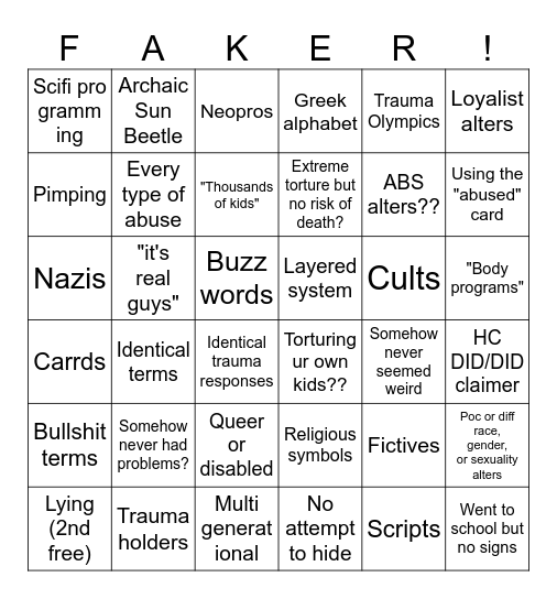 RAMCOA BINGO Card