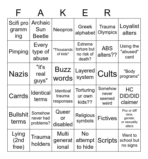 RAMCOA BINGO Card