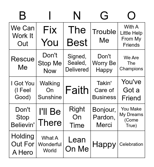 Customer Service Week - Good Service Bingo Card
