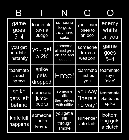 Swiftplay Bingo Card