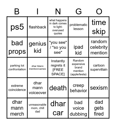 Dhar Mann Bingo v4 Bingo Card