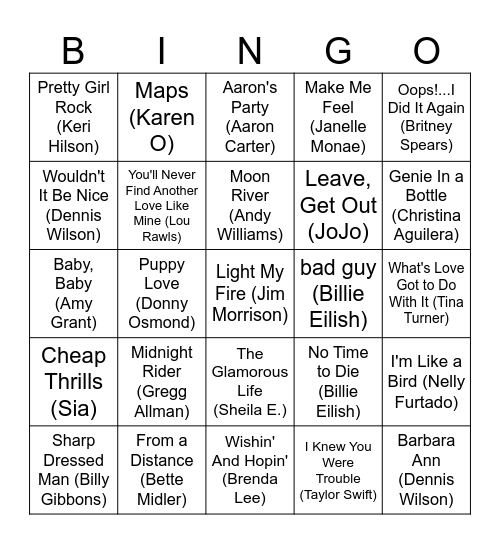 Sagittarius Do-Over Bingo Card