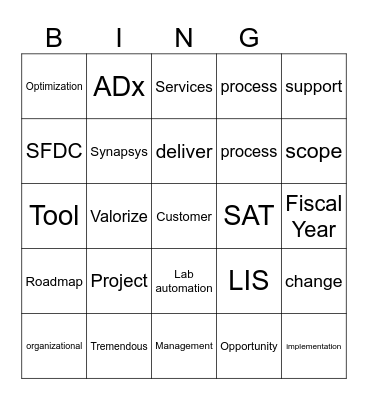 Call Bingo Card