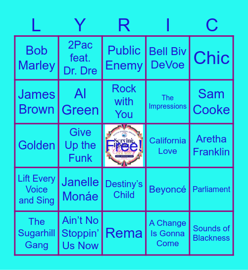 Lunch & Lyrics: Cultural Music BINGO Card