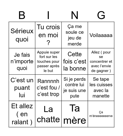 FC27 Bingo Card