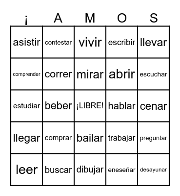 ¡VAMOS! Bingo Card