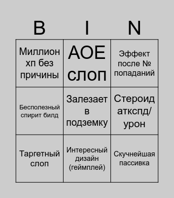 Крысюк Bingo Card