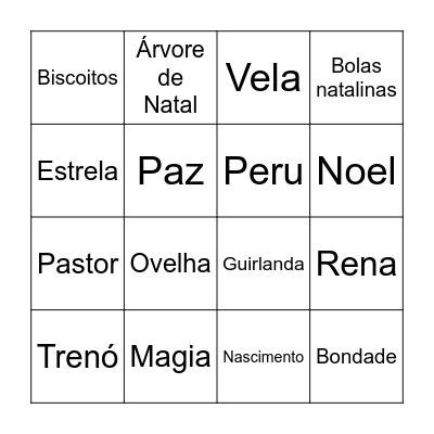 BINGO DE NATAL Bingo Card