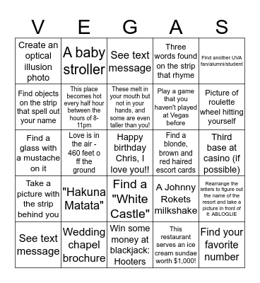 Birthday Bingo Card