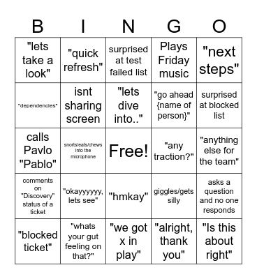 DSU BINGO Card