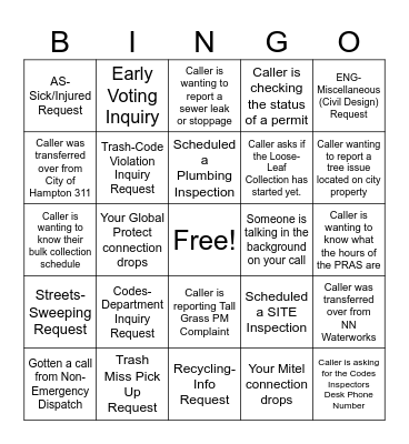 We Go The Extra Mile Bingo Card