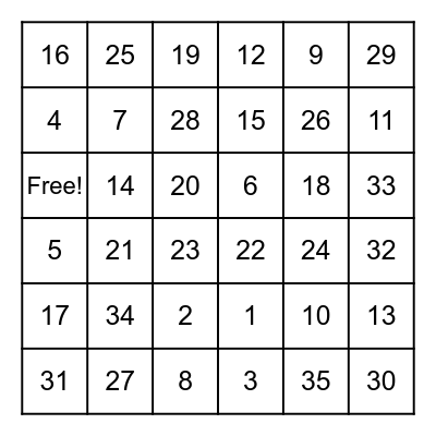 The Ship Bingo Quiz Bingo Card