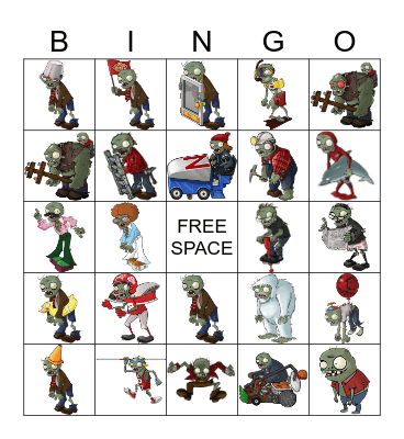 PVZ BINGO Card