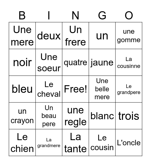 Bingo Card