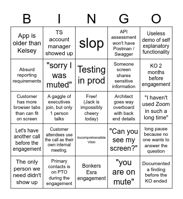 Appsec KO Bingo Card