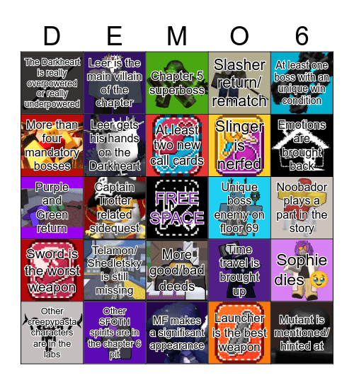 Block Tales Demo 6 Bingo Card