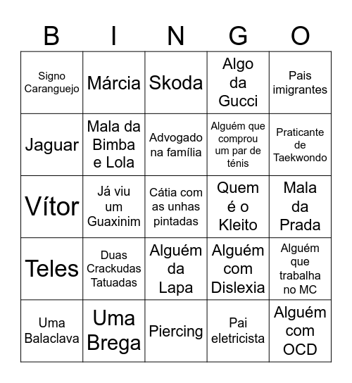 SMORRA BINGO Card