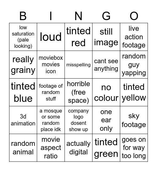 pakistani logo bingo Card