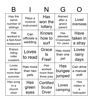 2026 SENIOR GETAWAY Bingo Card